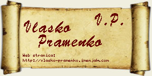 Vlaško Pramenko vizit kartica